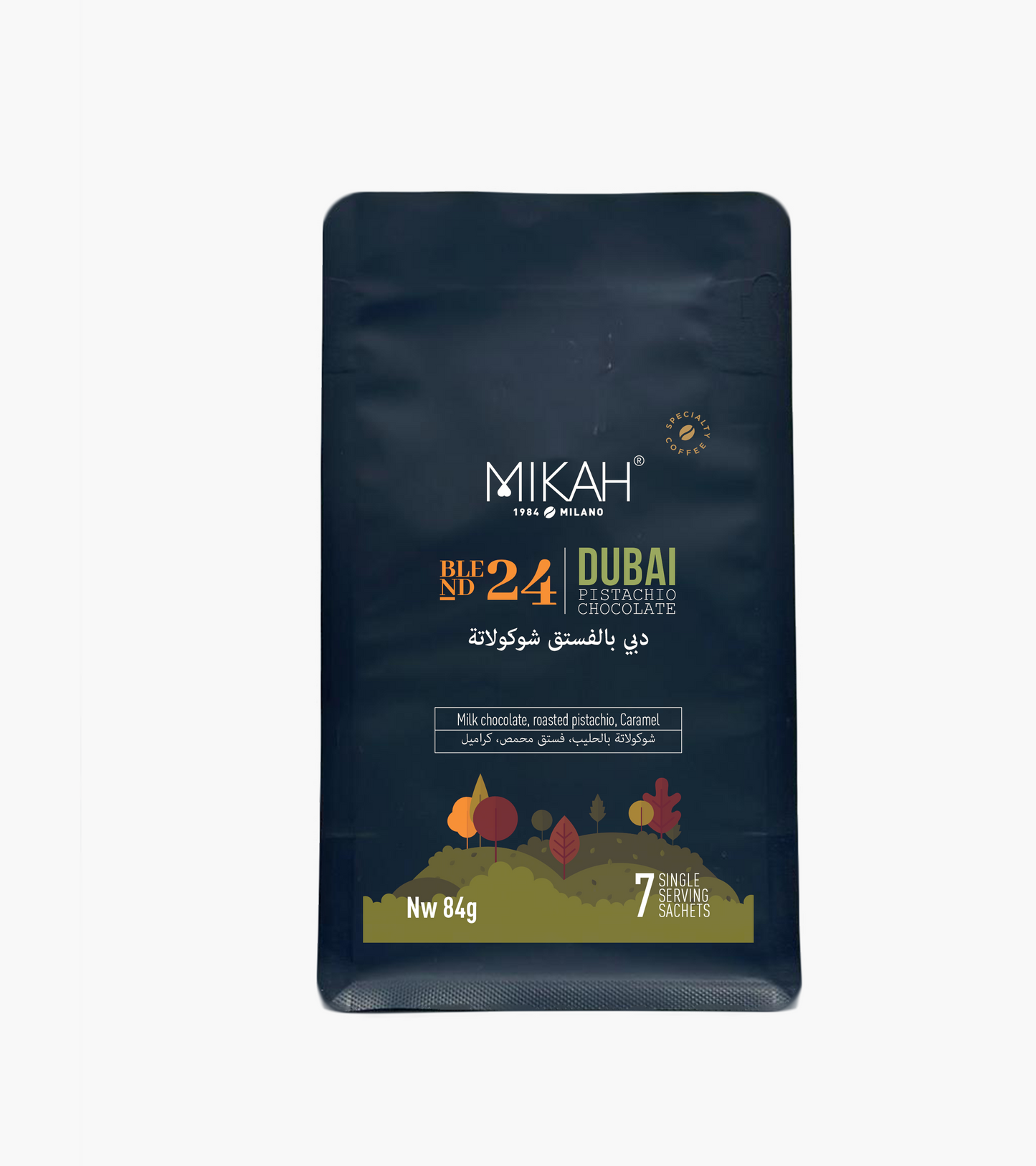 
                  
                    MIKAH Dubai Pistachio Chocolate Specialty Pour Over Coffee 84g
                  
                