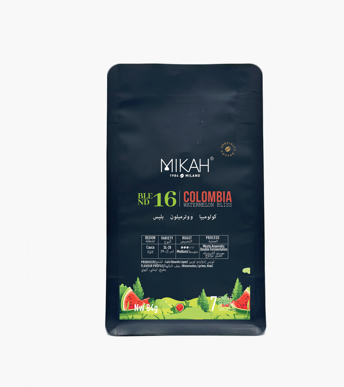 
                  
                    MIKAH Colombia Watermelon Bliss Specialty Pour Over Coffee 84g
                  
                