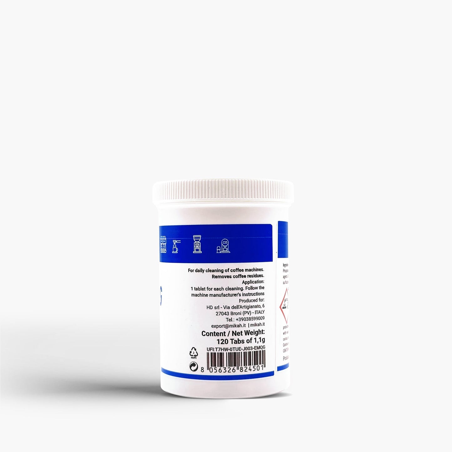 
                  
                    Concentrated Detergent Tablets for Espresso Coffee Machines - 120 Tabs
                  
                